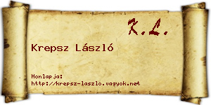 Krepsz László névjegykártya