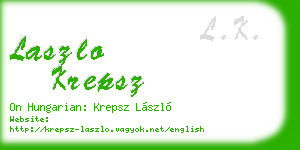 laszlo krepsz business card