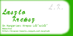 laszlo krepsz business card